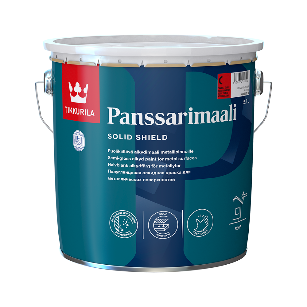 Фарба TIKKURILA алкідна Panssarimaali база А білий напівглянець 2,7 л